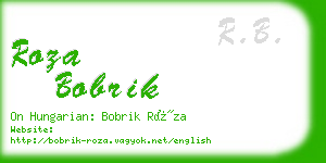 roza bobrik business card